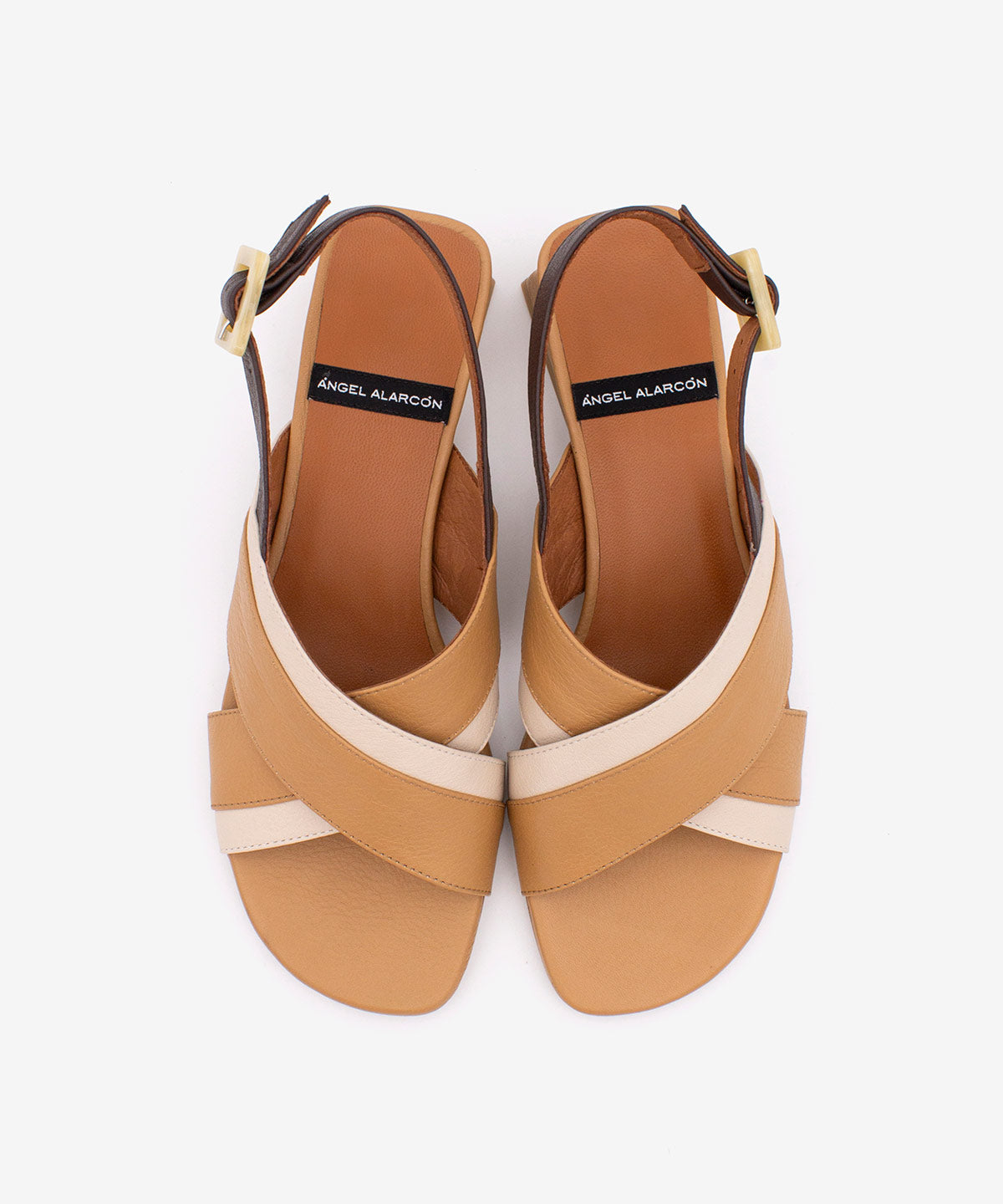 ESTELLE - Sandalia multicolor de tacón bajo de piel – Talla 37 – Ángel Alarcón