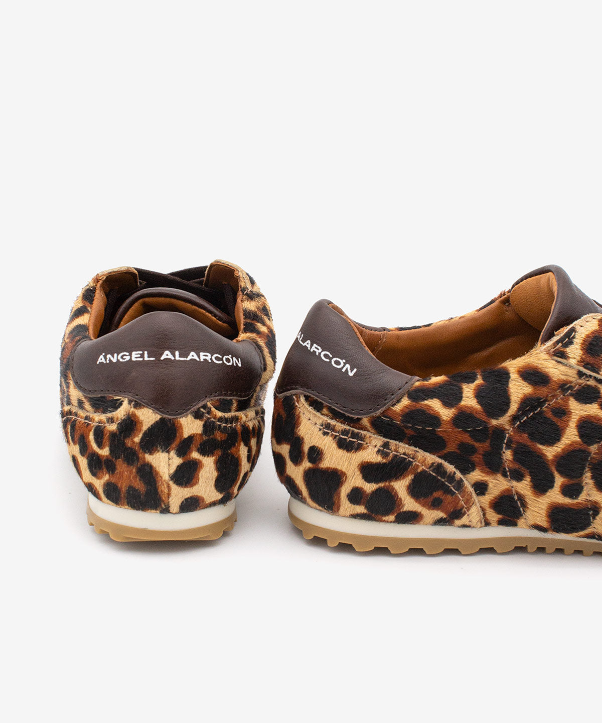 KESIA - Sneakers de mujer cómodos y elegantes de Pelo print guepardo – marrón oscuro – Talla 39 – Ángel Alarcón