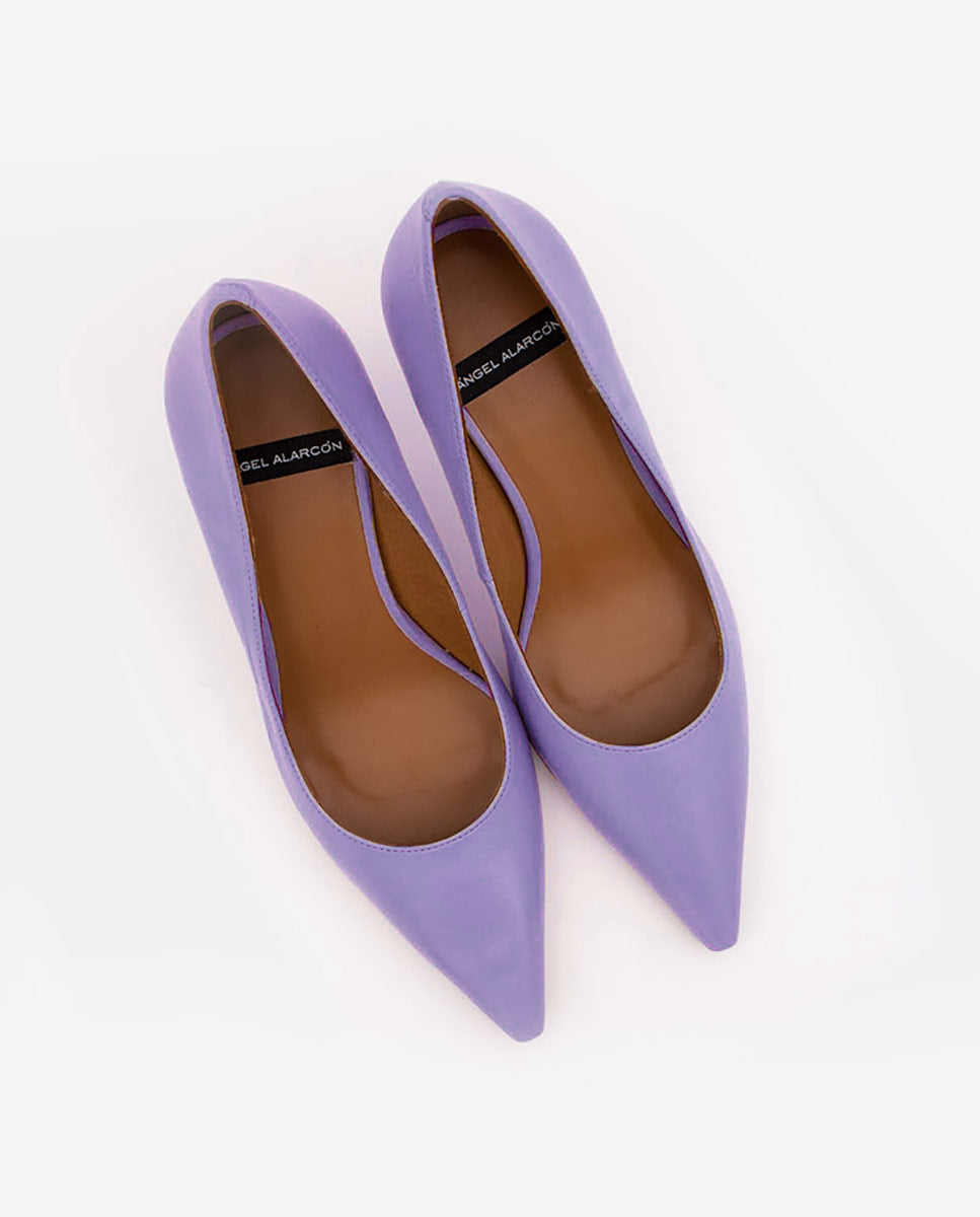 VEGA – Stiletto de piel con tacón de diseño – Talla 38 – Ángel Alarcón