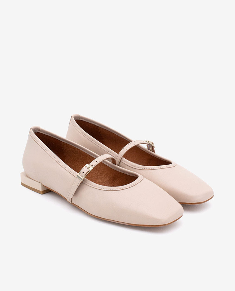 FRANCOISE - Bailarinas estilo merceditas de piel – Talla 37 – Ángel Alarcón