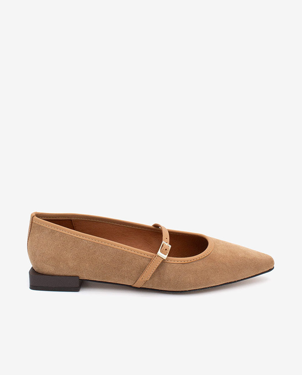 COLETTE - Bailarinas estilo merceditas de serraje – Talla 36 – Ángel Alarcón