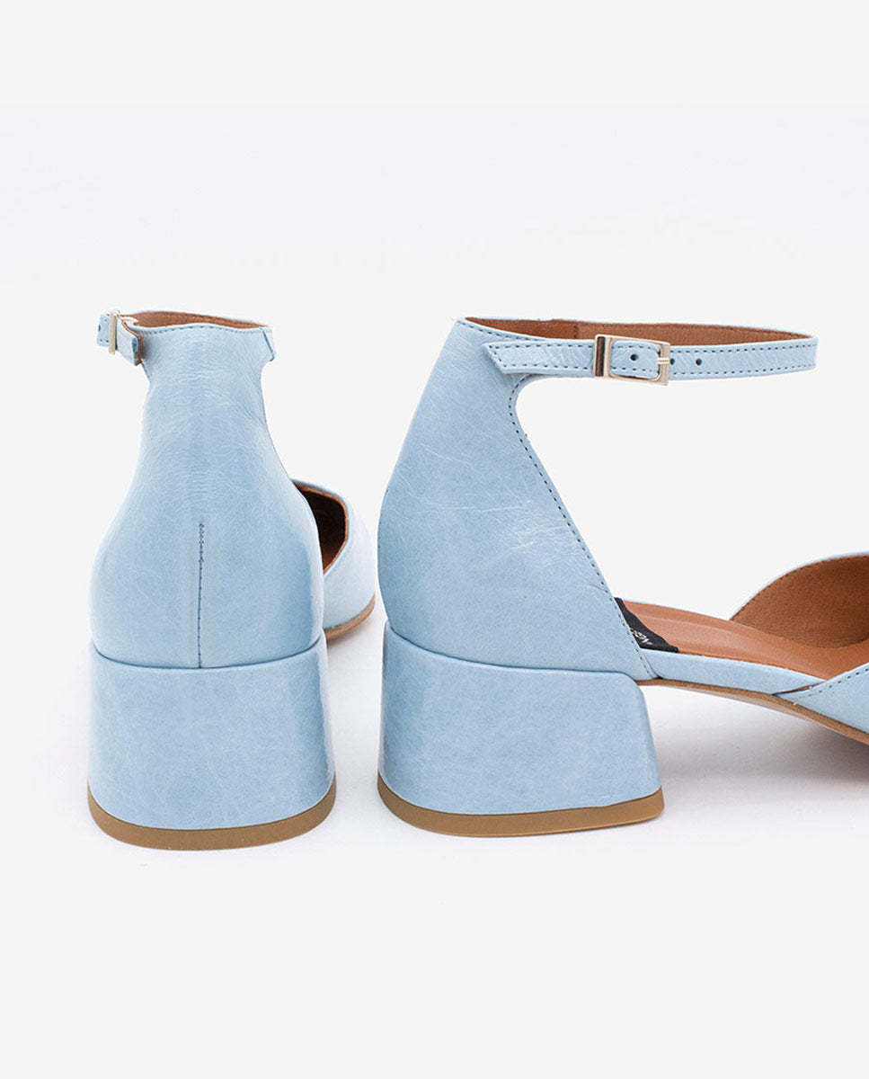 GABRIELLE - Zapato de tacón bajo con pulsera de piel – Talla 37 – Ángel Alarcón