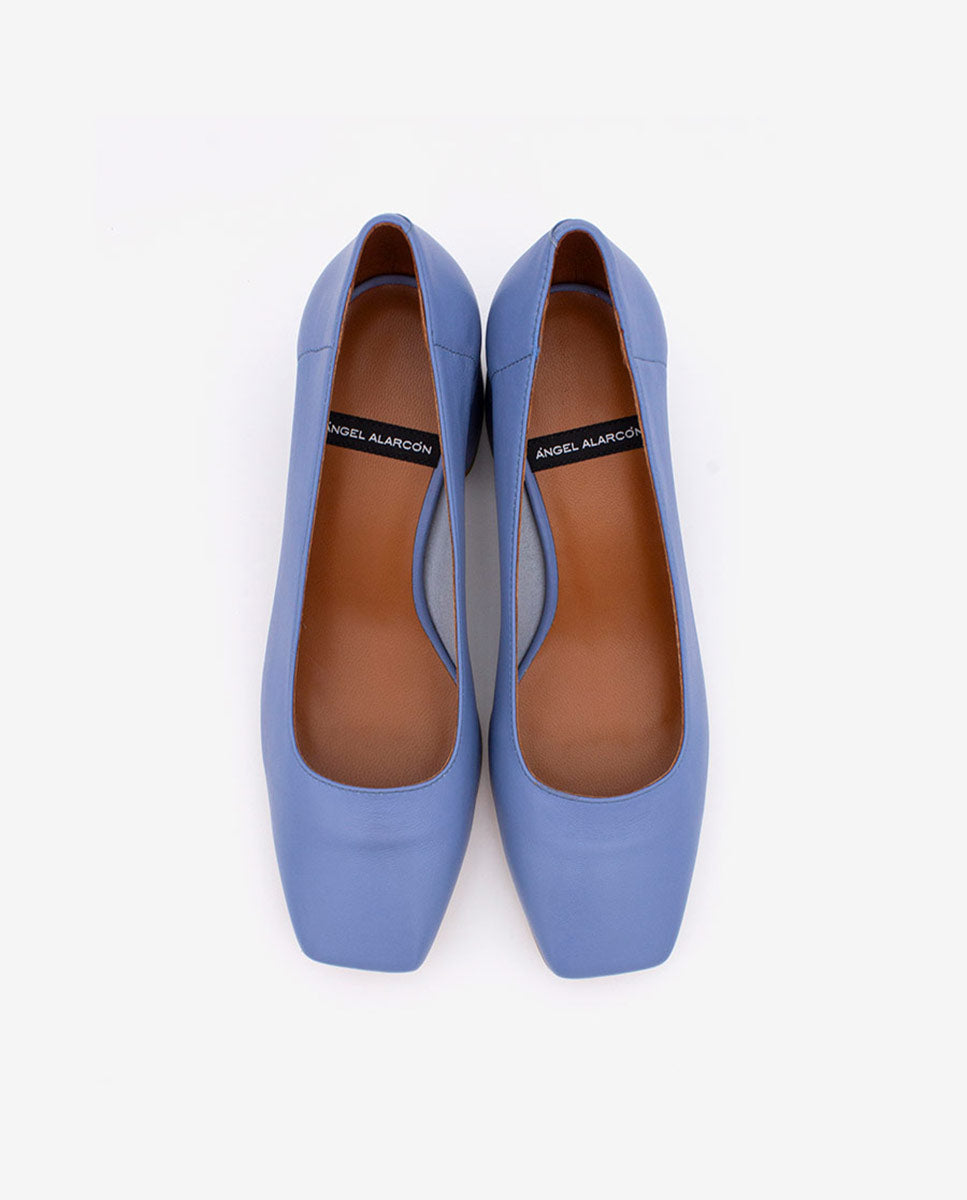 LUCIE - Zapatos de salón cómodos con tacón ancho de piel – Talla 37 – Ángel Alarcón