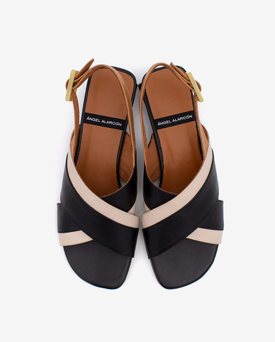 ESTELLE - Sandalia multicolor de tacón bajo de piel – Talla 39 – Ángel Alarcón