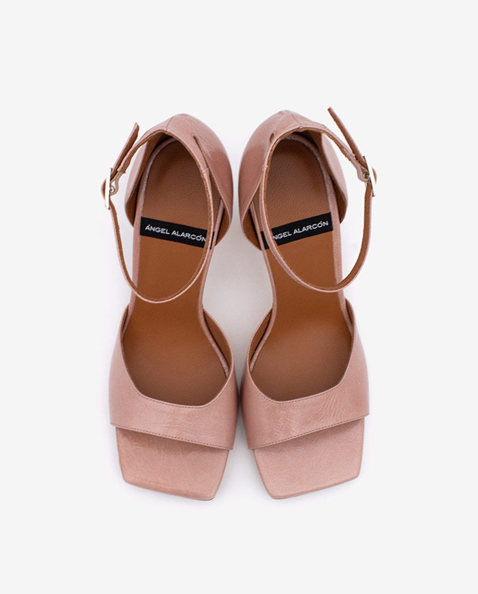 LAURENCE - Sandalia de tacón con pulsera de piel texturizada – Talla 37 – Ángel Alarcón