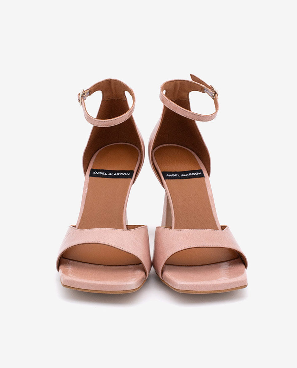 LAURENCE - Sandalia de tacón con pulsera de piel texturizada – Talla 38 – Ángel Alarcón