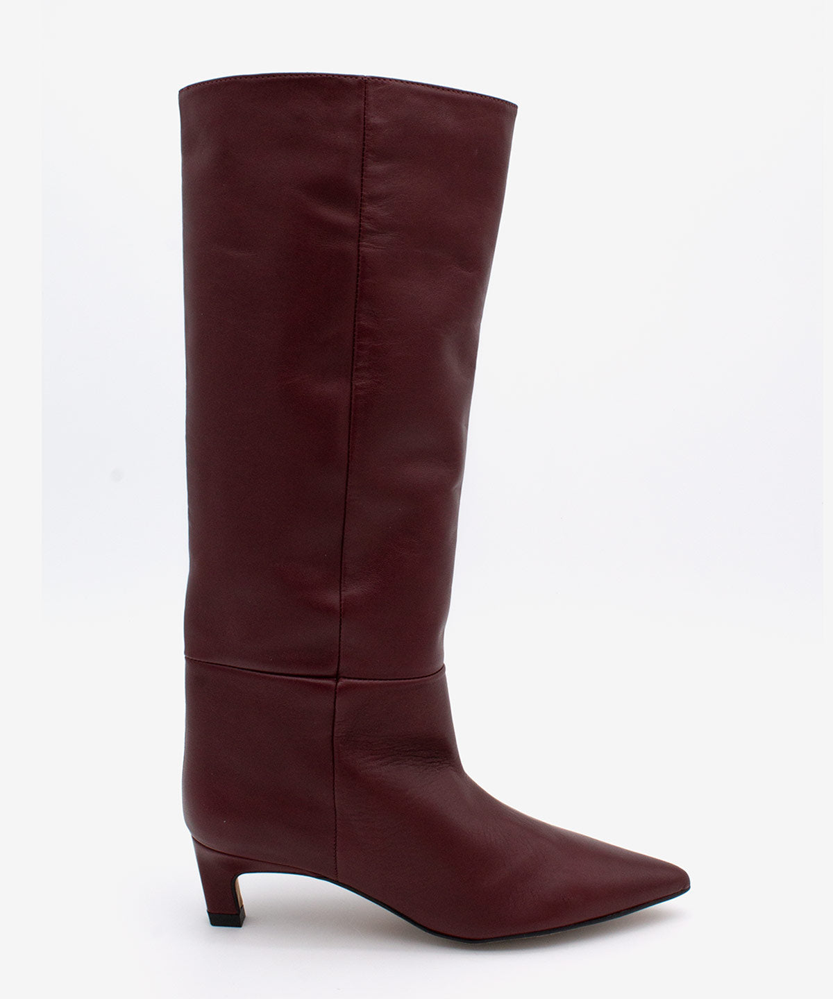 GAELLE – Bota de mujer de caña alta y tacón mini de piel – Talla 35 – Ángel Alarcón