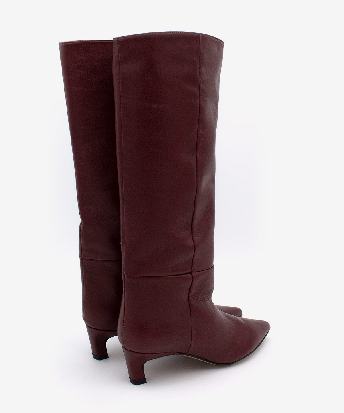 GAELLE – Bota de mujer de caña alta y tacón mini de piel – Talla 36 – Ángel Alarcón