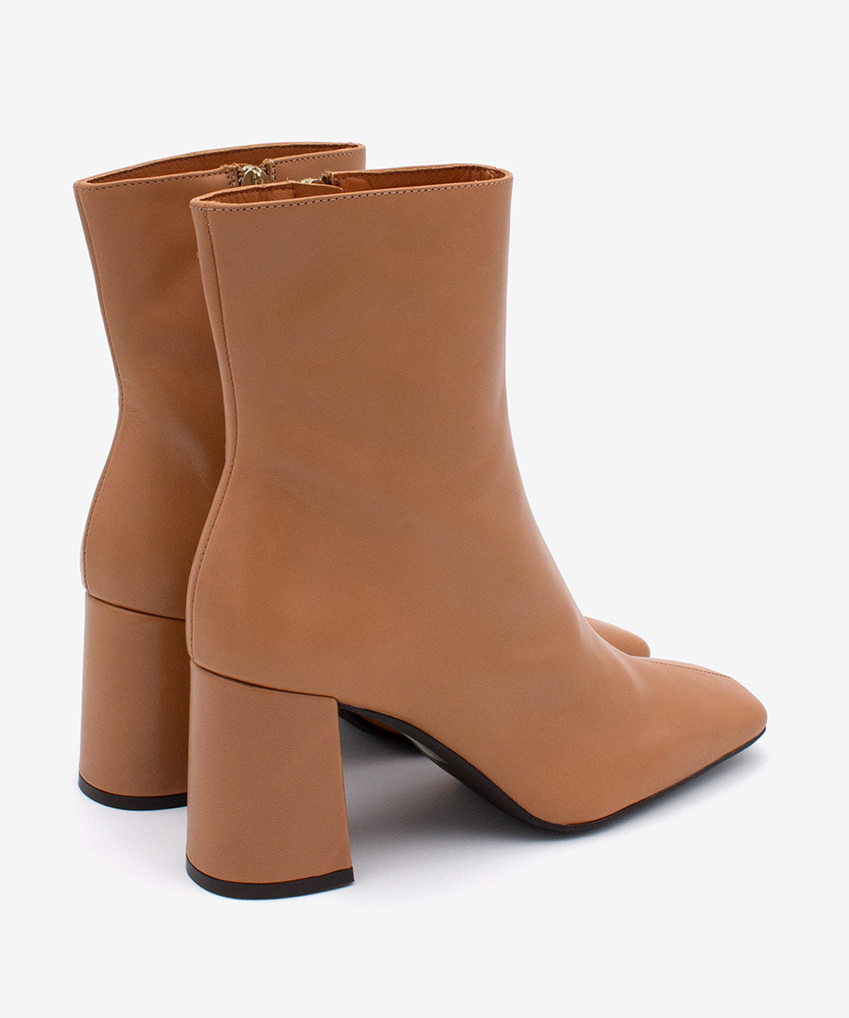 DRIMIA – Botín de mujer cómodo con tacón alto de piel – camel – Talla 39 – Ángel Alarcón