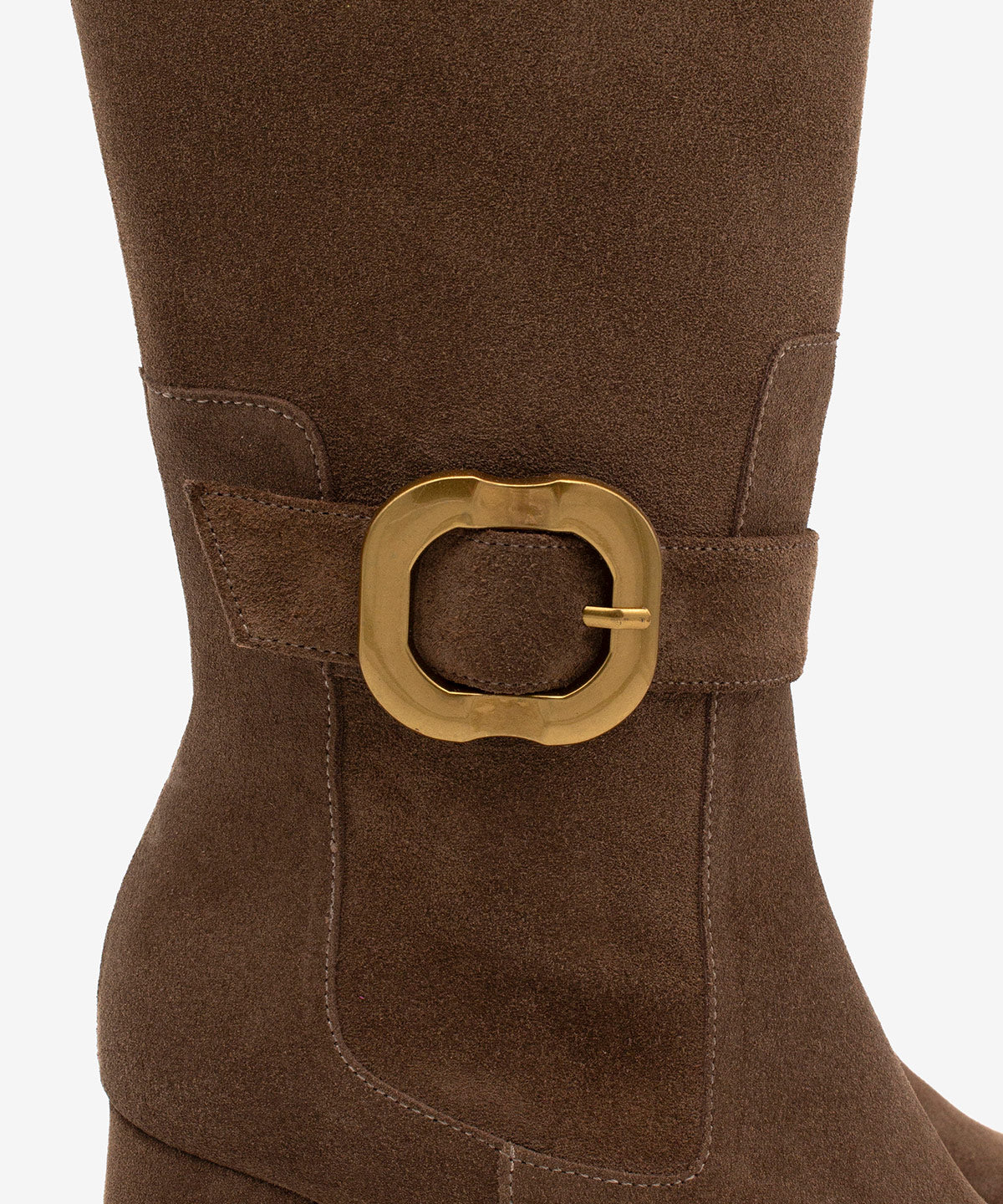 ELORA – Bota de mujer con tacón ancho de serraje – negro – Talla 41 – Ángel Alarcón