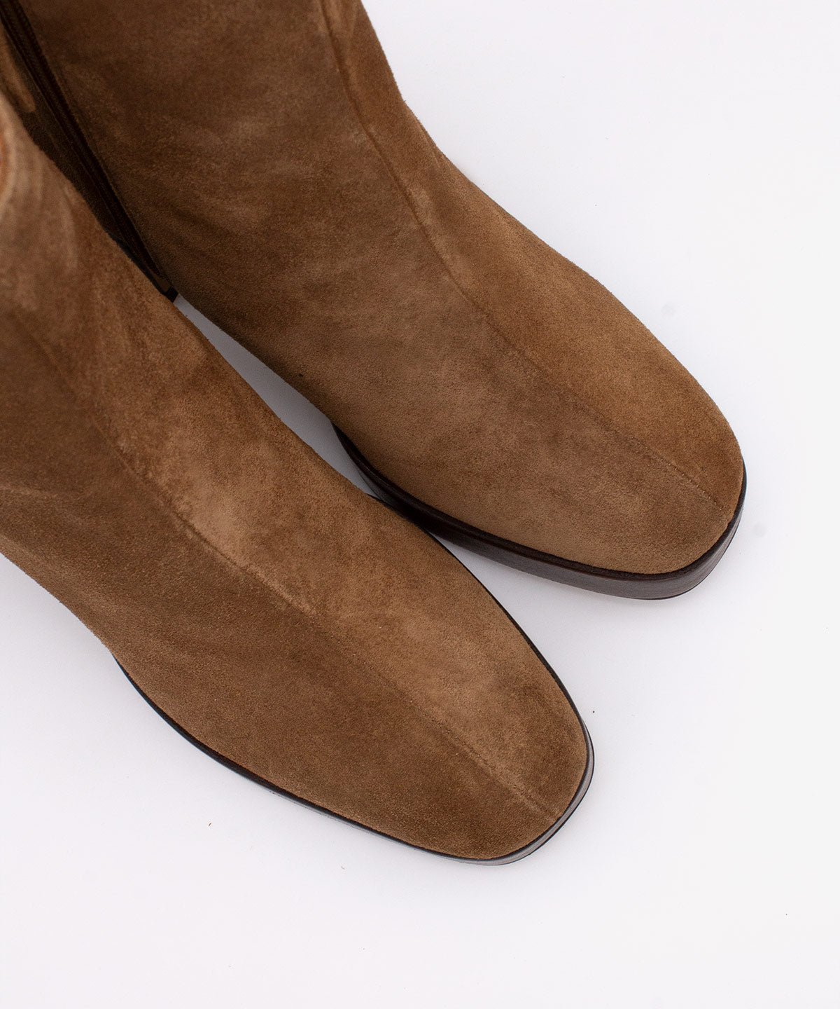 SILMIA – Botín de mujer con tacón alto y plataforma de serraje – camel – Talla 40 – Ángel Alarcón