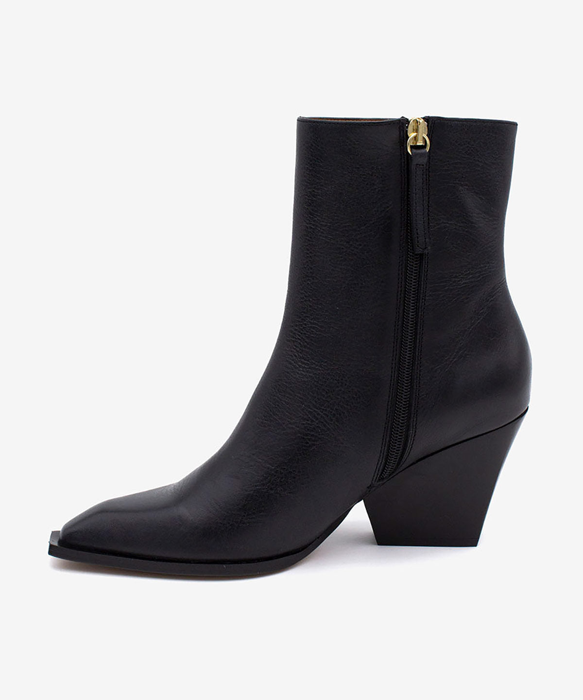 MIRETTE – Botín de mujer con tacón ancho y diseño moderno de piel natural – negro – Talla 38 – Ángel Alarcón