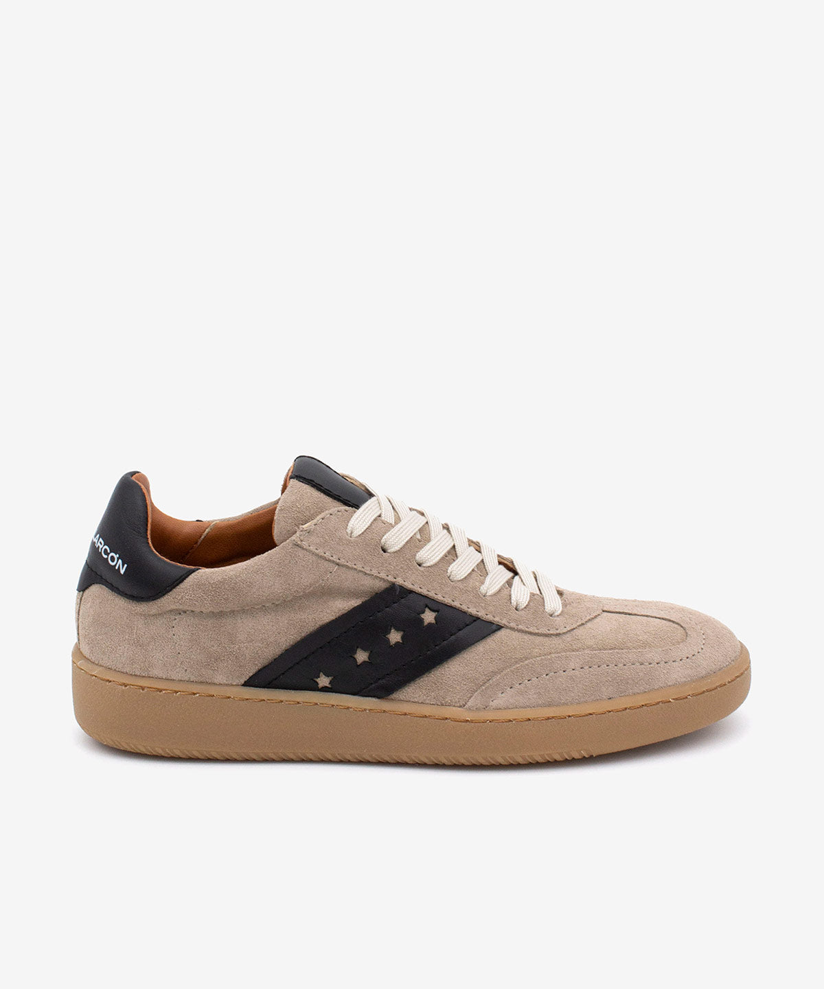 DEBORAH - Sneakers de mujer retro elegantes de serraje – negro – Talla 35 – Ángel Alarcón