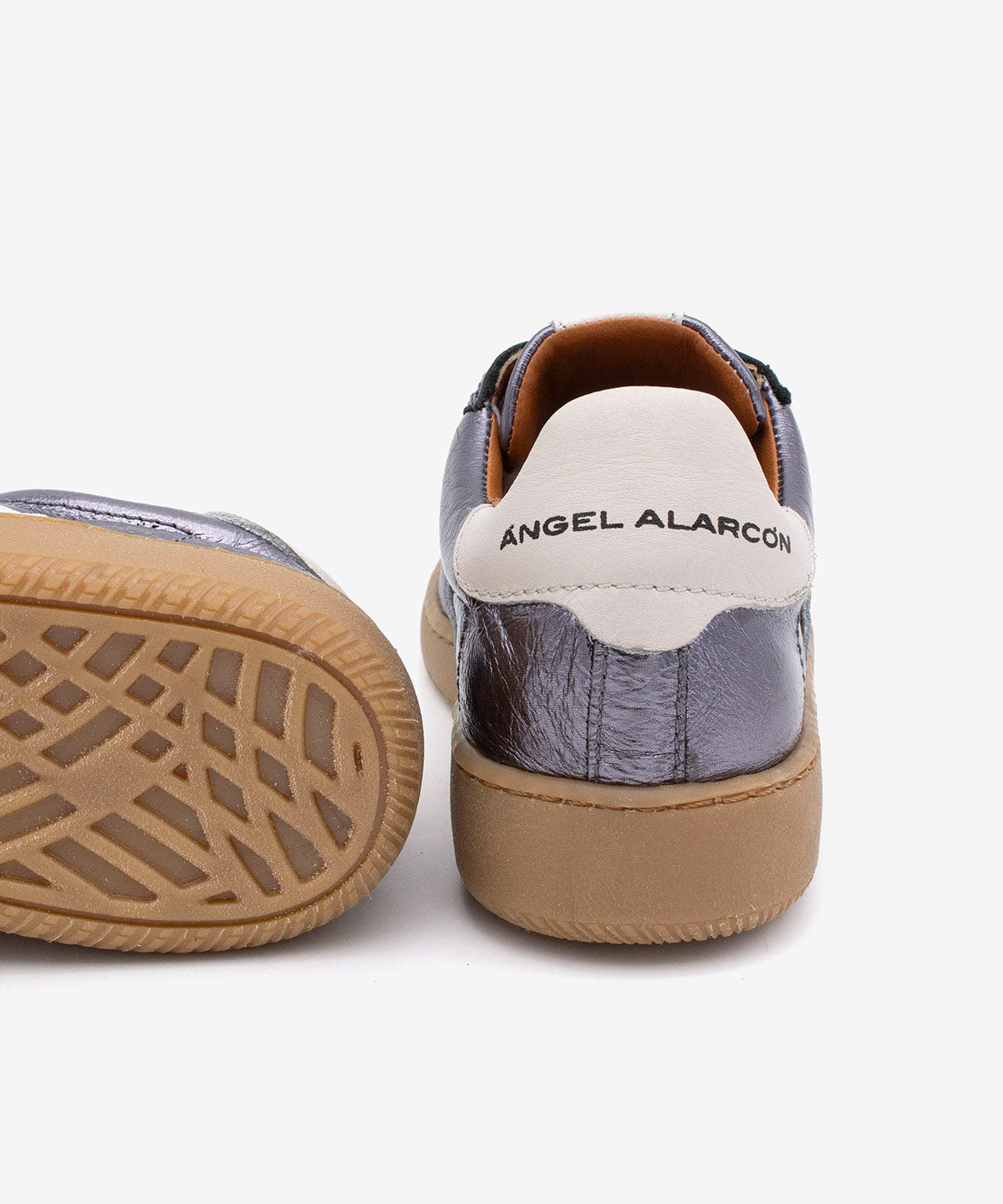 DEBORAH - Sneakers de mujer retro elegantes de piel metalizada – Talla 41 – Ángel Alarcón