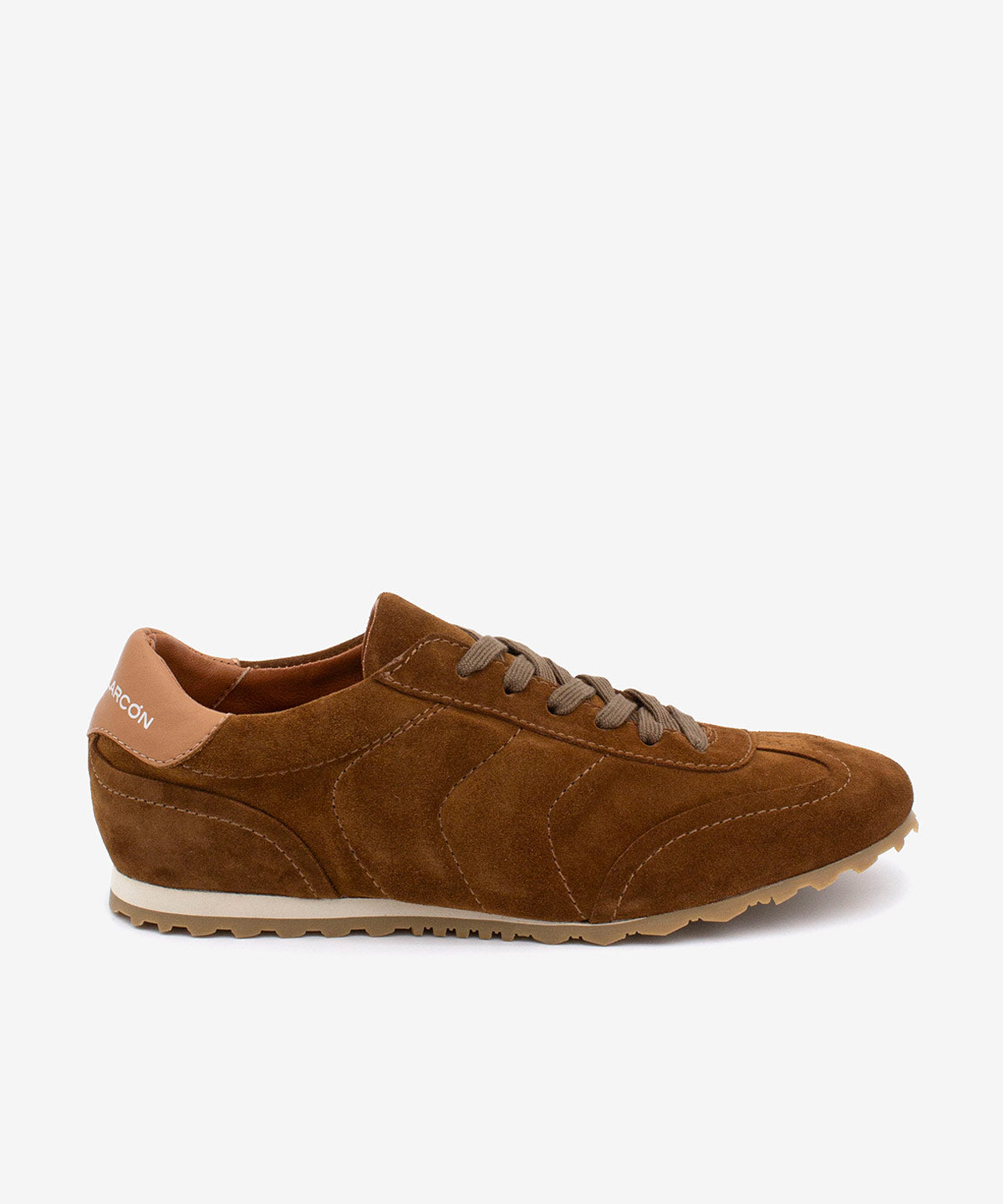 KESIA - Sneakers de mujer cómodos y elegantes de serraje – camel – Talla 38 – Ángel Alarcón