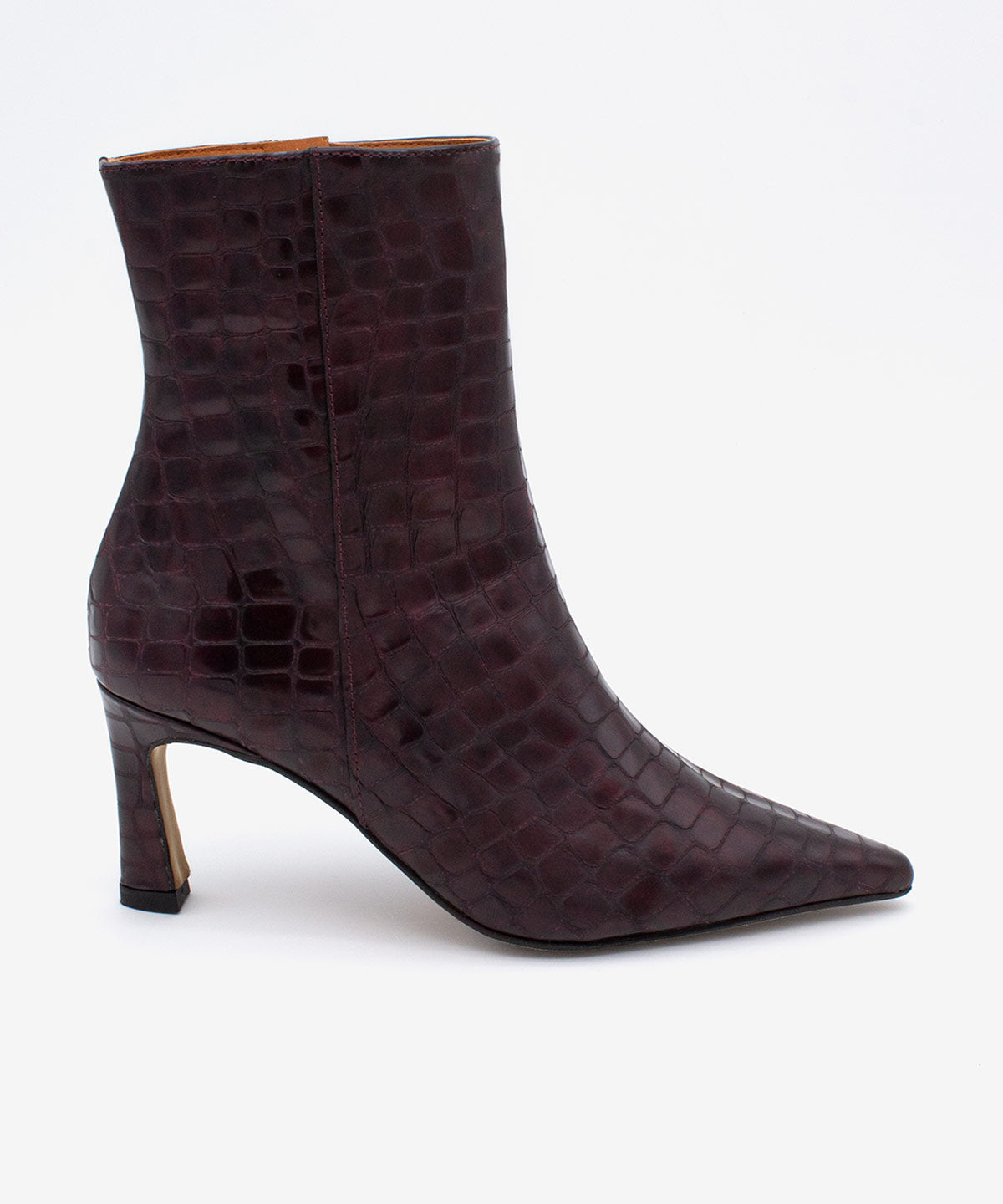 ZAIRA – Botín de mujer con tacón fino en piel print croco – Talla 37 – Ángel Alarcón