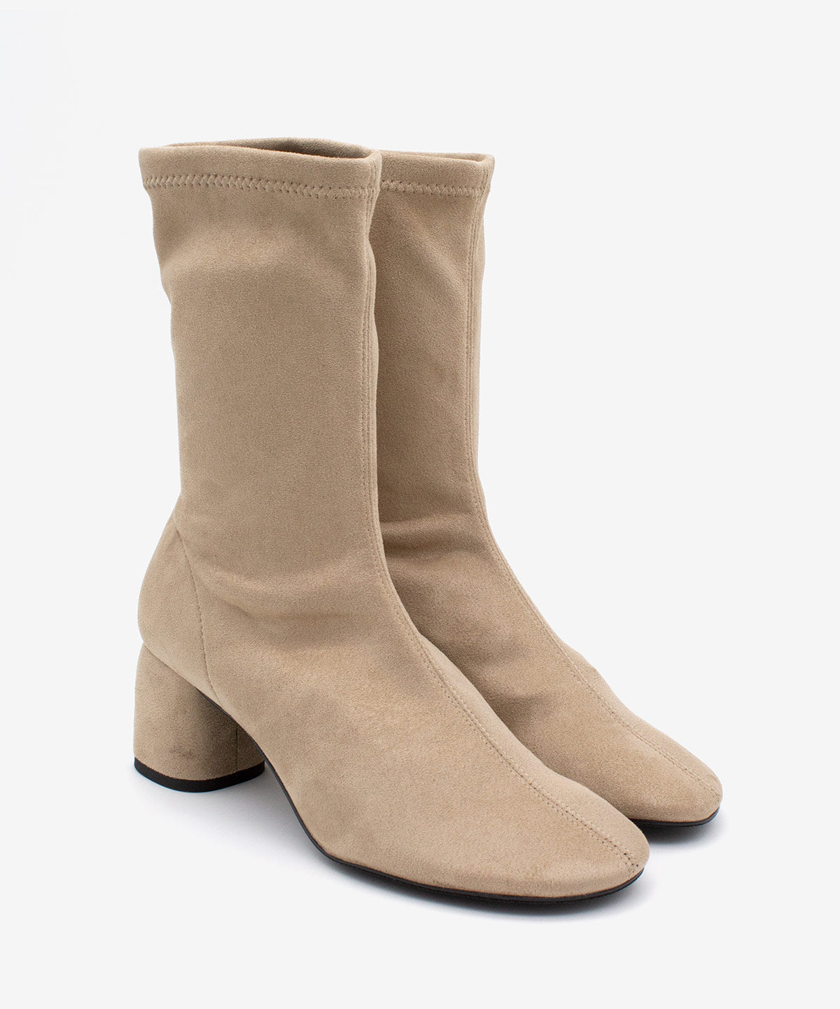 MADEL – Bota de mujer tipo calcetín de caña baja en elástico anteado – Talla 35 – Ángel Alarcón