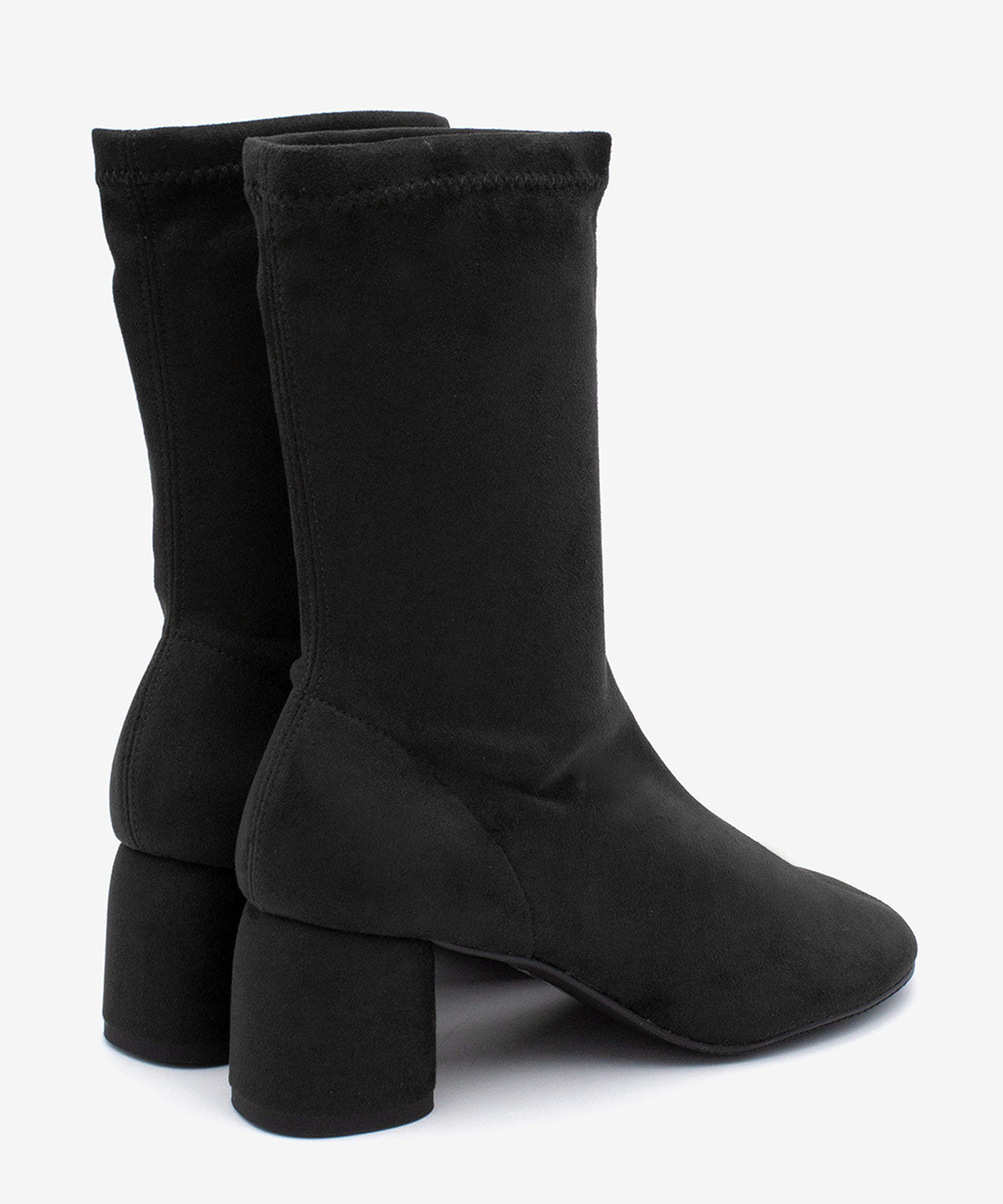 MADEL – Bota de mujer tipo calcetín de caña baja en elástico anteado – negro – Talla 37 – Ángel Alarcón
