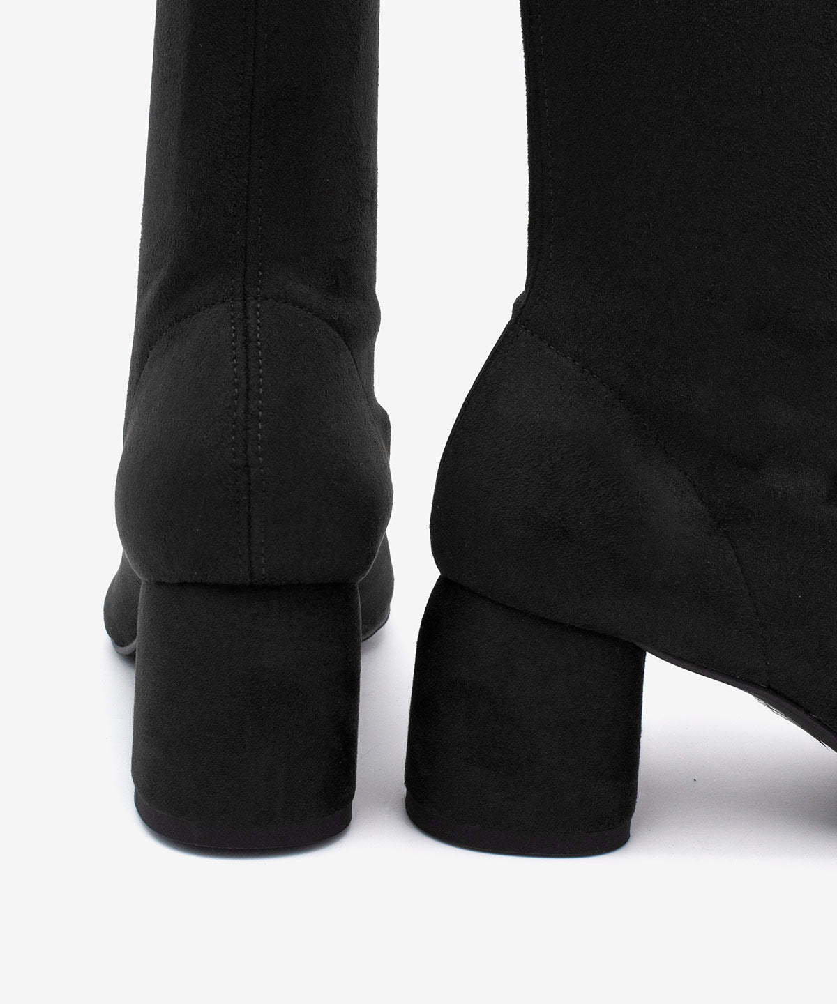 MADEL – Bota de mujer tipo calcetín de caña baja en elástico anteado – negro – Talla 38 – Ángel Alarcón