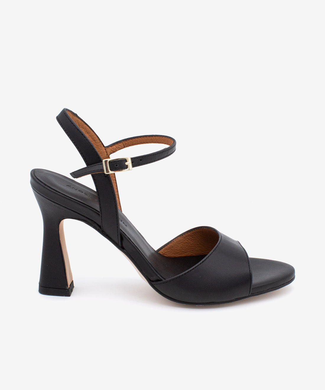 DORAT – Sandalia de vestir y fiesta con tacón alto de piel suave – negro – Talla 35 – Ángel Alarcón