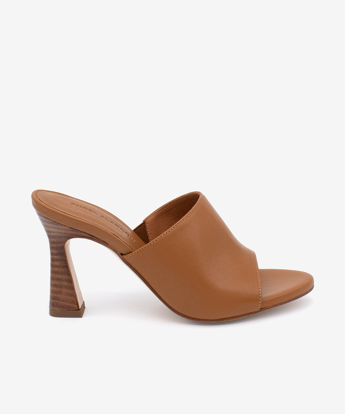 ALMAU – Mules de vestir elegantes con tacón alto – marrón – Talla 35 – Ángel Alarcón