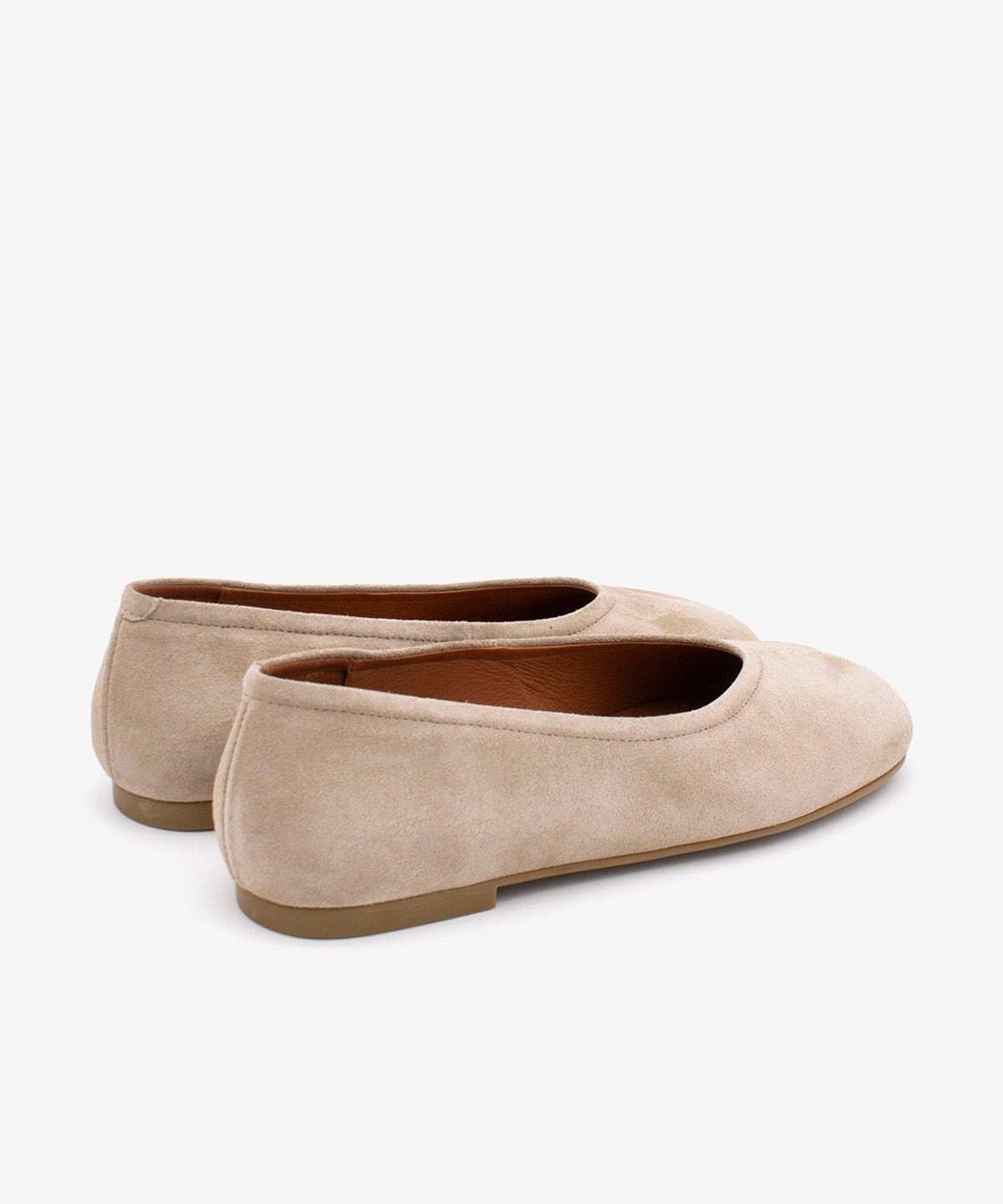 SAMANTA – Bailarina de mujer plana y cómoda de serraje – beige – Talla 37 – Ángel Alarcón