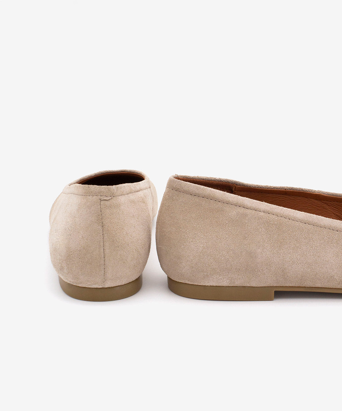 SAMANTA – Bailarina de mujer plana y cómoda de serraje – beige – Talla 39 – Ángel Alarcón