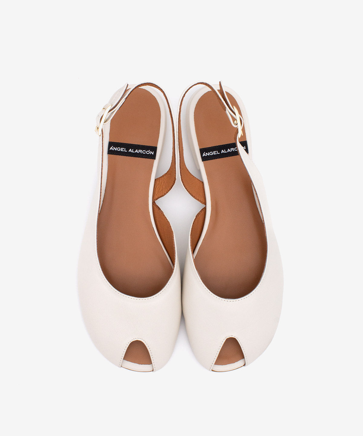 MATILDE – Bailarina destalonada peep toe de piel grano suave - Zapatos Negros - Zapatos de mujer Ángel Alarcón - Women Shoes 2026