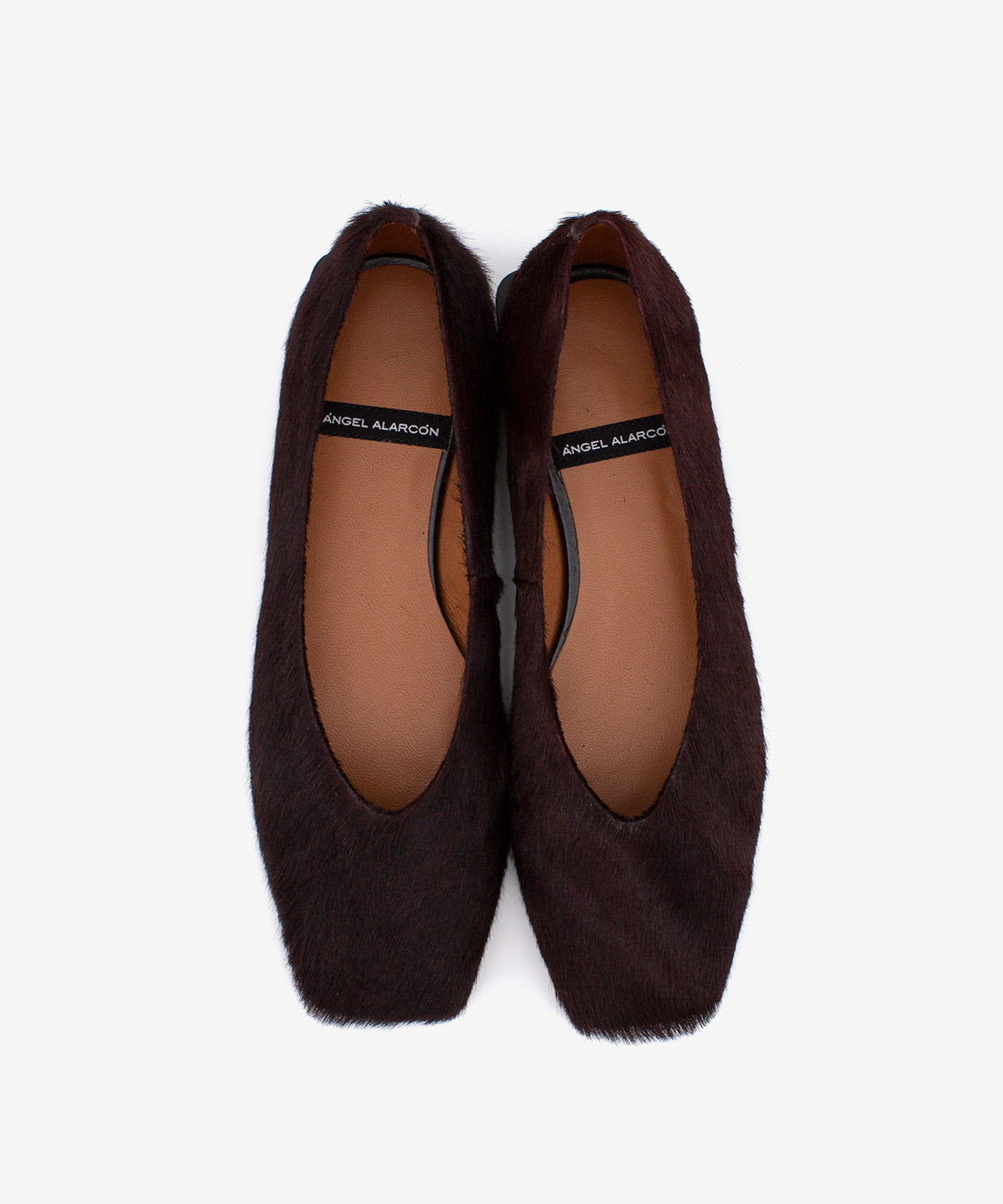TIYU - Bailarina de puntera cuadrada básica de pelo poni print - Zapatos Negros - Zapatos de mujer Ángel Alarcón - Women Shoes 2026