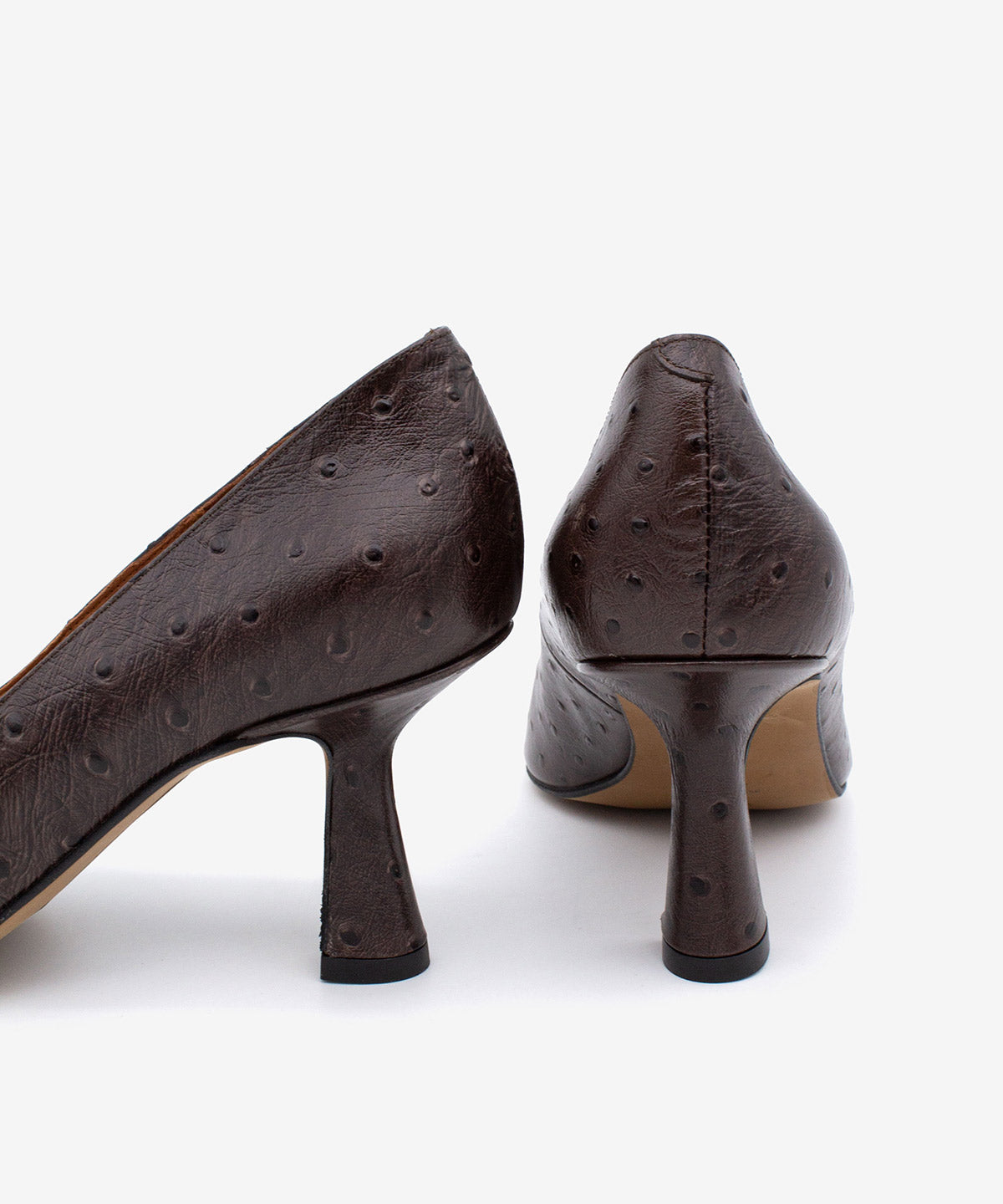 ELEANOR - Zapato de salón de tacón alto de piel print avestruz - Zapatos m. oscuro - Zapatos de mujer Ángel Alarcón - Women Shoes 2026