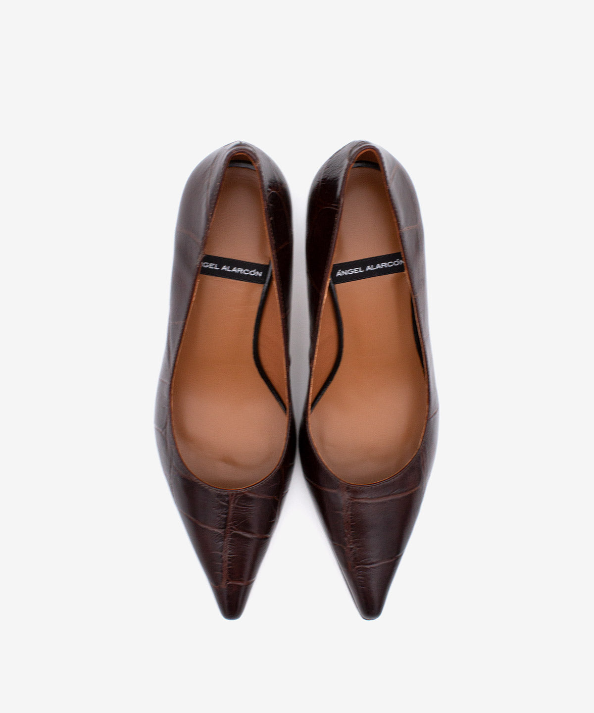 ELEANOR - Zapato de salón de tacón alto de piel print croco - Zapatos Negros - Zapatos de mujer Ángel Alarcón - Women Shoes 2026
