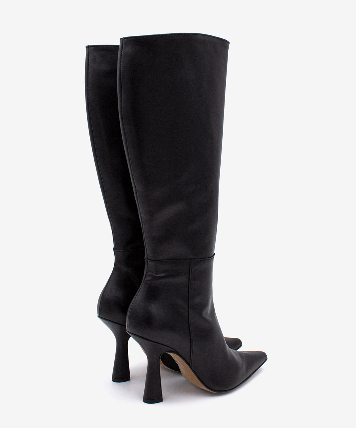 RILEY - Bota alta de tacón alto con puntera fina de piel lisa - Zapatos Negros - Zapatos de mujer Ángel Alarcón - Women Shoes 2026