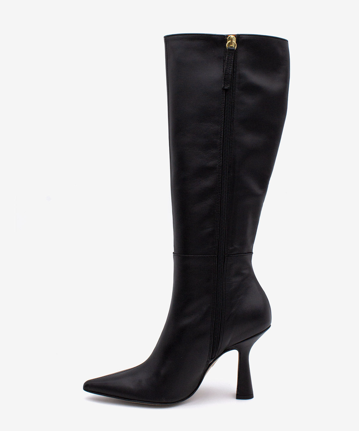 RILEY - Bota alta de tacón alto con puntera fina de piel lisa - Zapatos Negros - Zapatos de mujer Ángel Alarcón - Women Shoes 2026