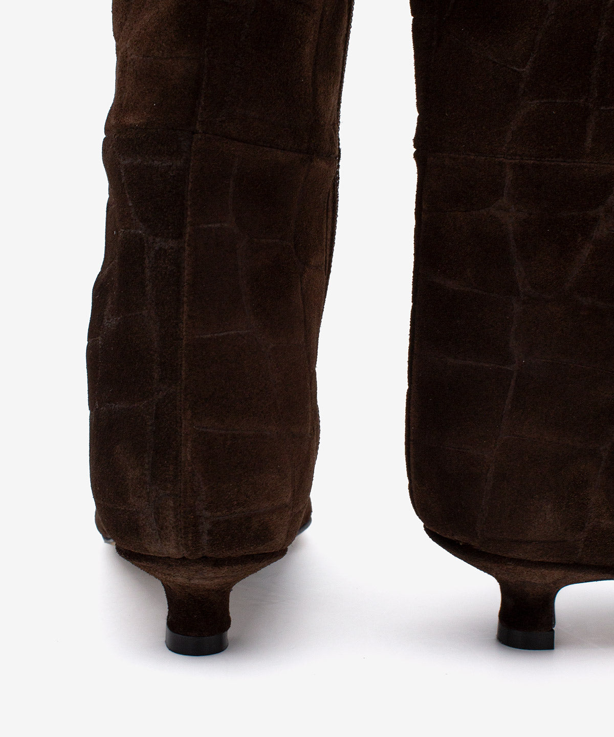 ELSA - Bota alta de tacón bajo con caña alta de serraje print croco - Zapatos m. oscuro - Zapatos de mujer Ángel Alarcón - Women Shoes 2026