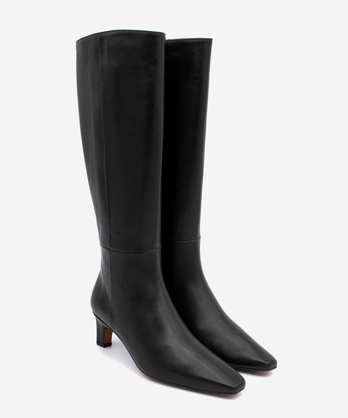 AVALON - Bota alta con cremallera y tacón de piel lisa - Zapatos Negros - Zapatos de mujer Ángel Alarcón - Women Shoes 2026