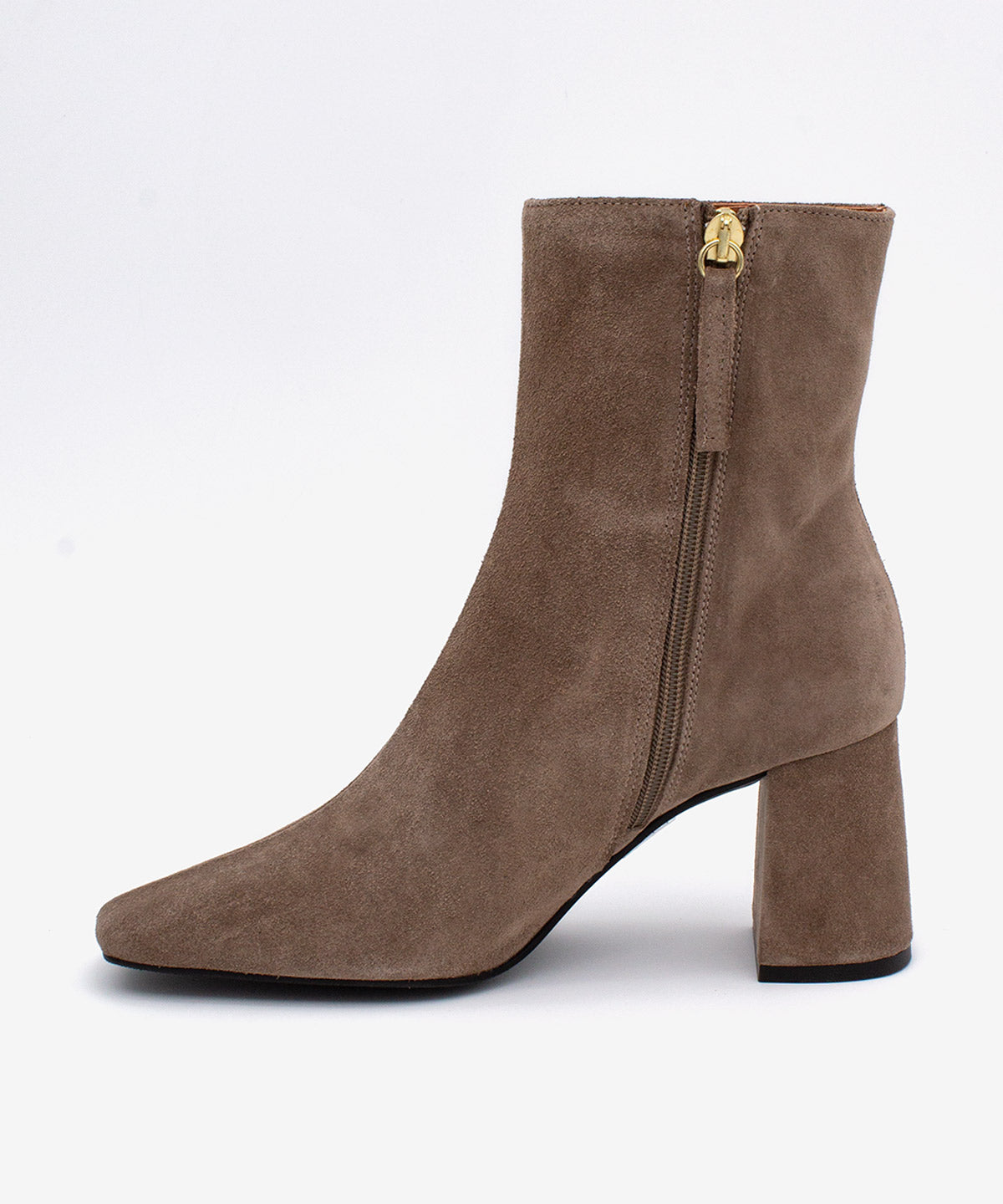 DRIMIA - Botín de tacón alto y ancho de serraje - Zapatos m. oscuro - Zapatos de mujer Ángel Alarcón - Women Shoes 2026