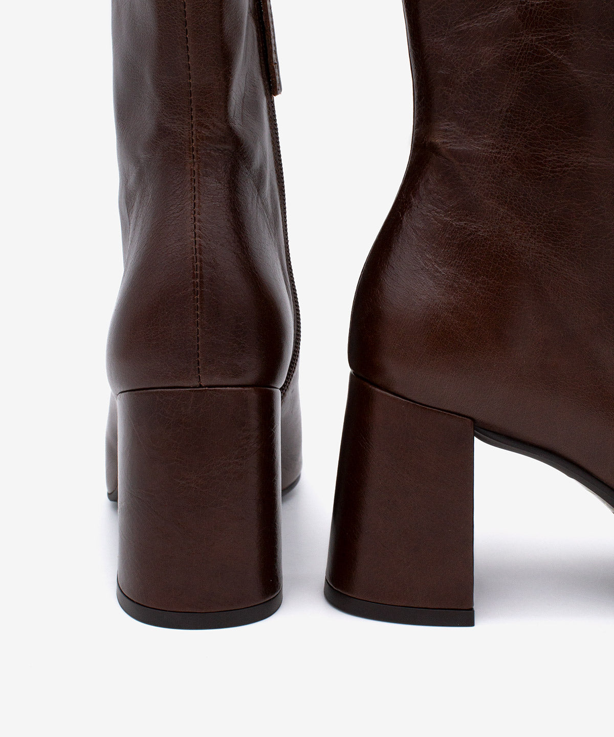 DRIMIA - Botín de mujer cómodo con tacón ancho de piel texturizada - Zapatos Negros - Zapatos de mujer Ángel Alarcón - Women Shoes 2026