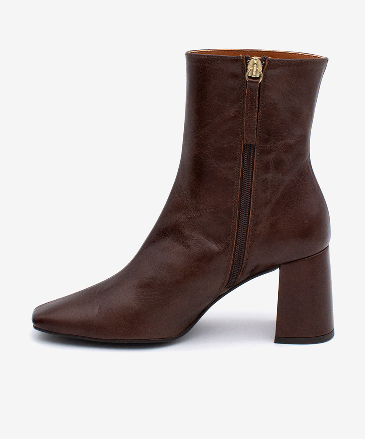 DRIMIA - Botín de mujer cómodo con tacón ancho de piel texturizada - Zapatos Negros - Zapatos de mujer Ángel Alarcón - Women Shoes 2026