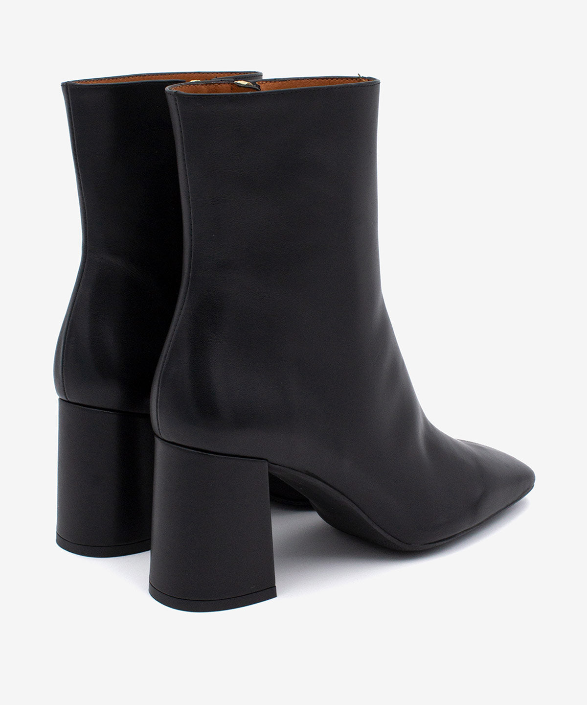 DRIMIA - Botín de tacón alto y ancho de piel lisa - Zapatos Negros - Zapatos de mujer Ángel Alarcón - Women Shoes 2026
