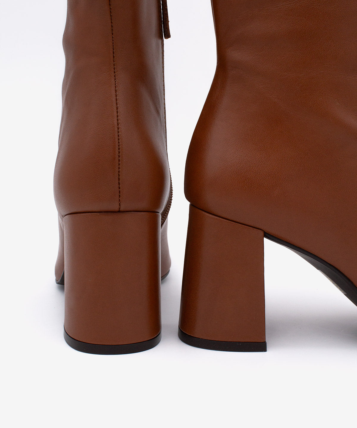 DRIMIA - Botín de tacón alto y ancho de piel lisa - Zapatos Negros - Zapatos de mujer Ángel Alarcón - Women Shoes 2026