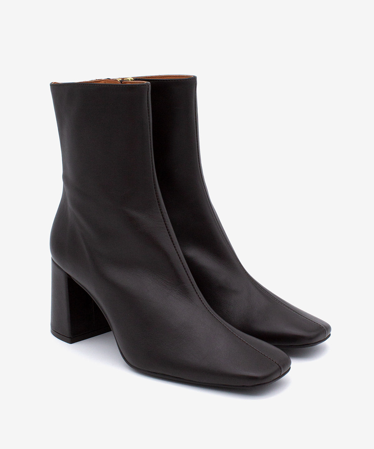 DRIMIA - Botín de mujer cómodo de tacón alto y ancho de piel lisa - Zapatos Negros - Zapatos de mujer Ángel Alarcón - Women Shoes 2026