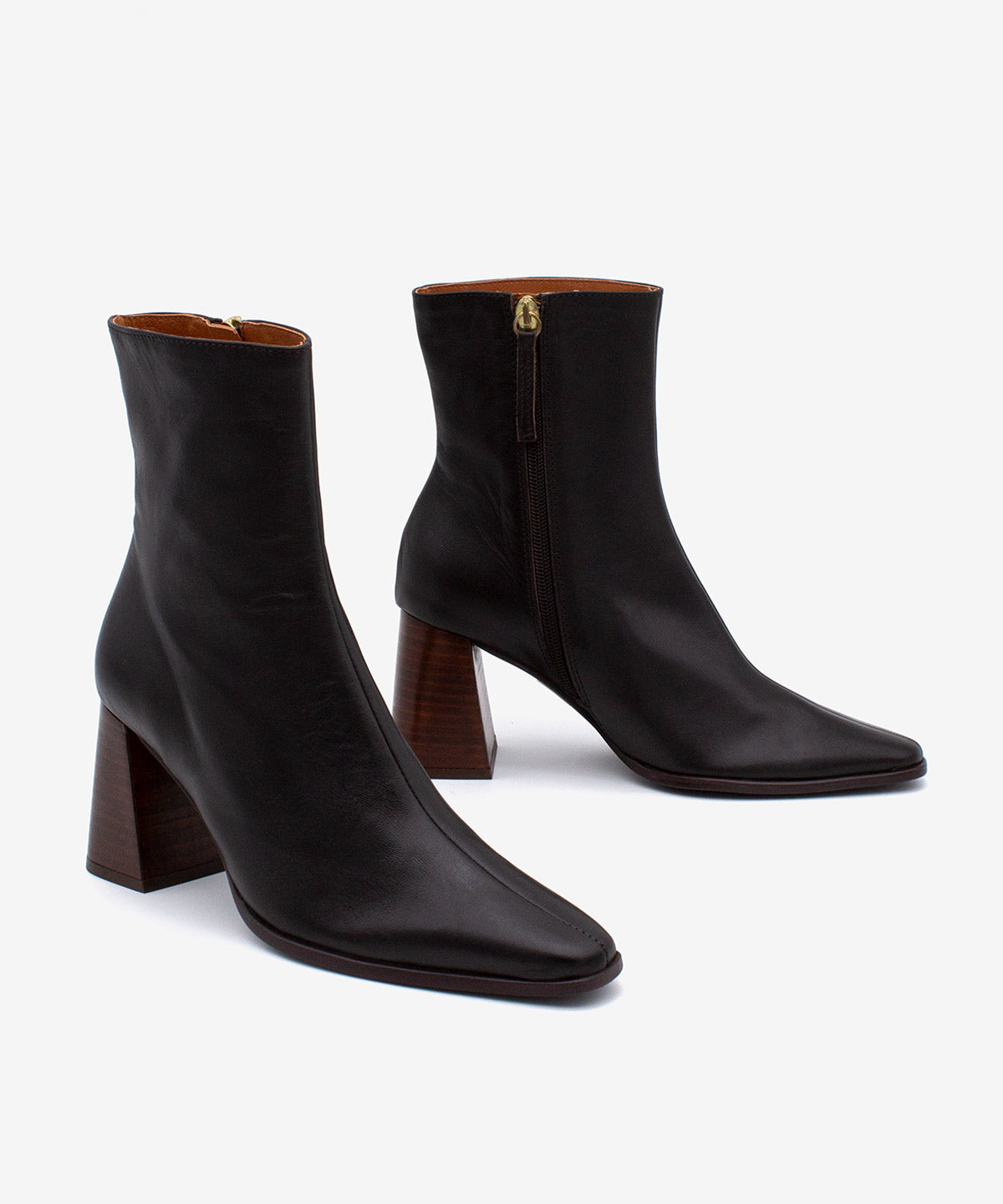 TRIMIA - Botín de mujer cómodo con tacón ancho de piel lisa - Zapatos m. oscuro - Zapatos de mujer Ángel Alarcón - Women Shoes 2026