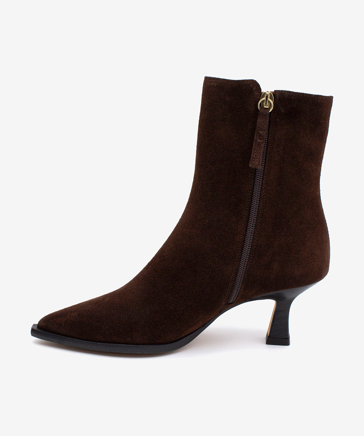 APRIL - Botines de mujer con tacón y cremallera interna en serraje - Zapatos m. oscuro - Zapatos de mujer Ángel Alarcón - Women Shoes 2026