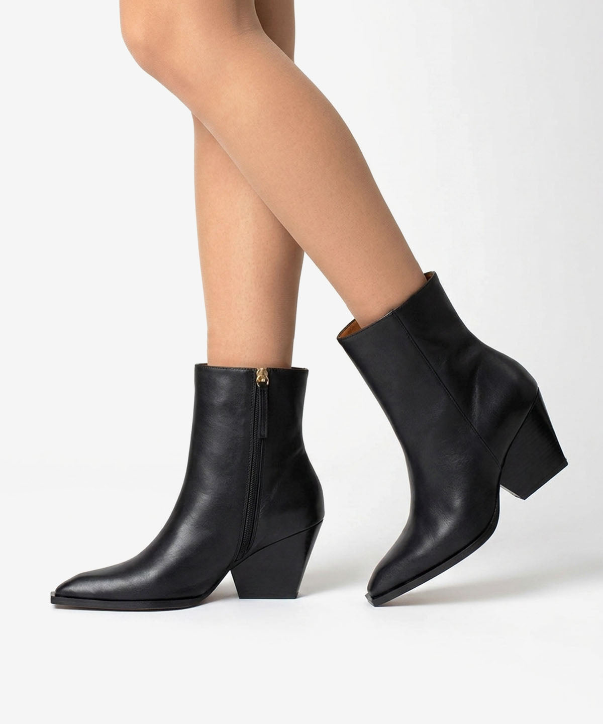 MIRETTE - Botín western de tacón ancho en piel lisa - Zapatos de mujer Ángel Alarcón - 2026 Women Shoes