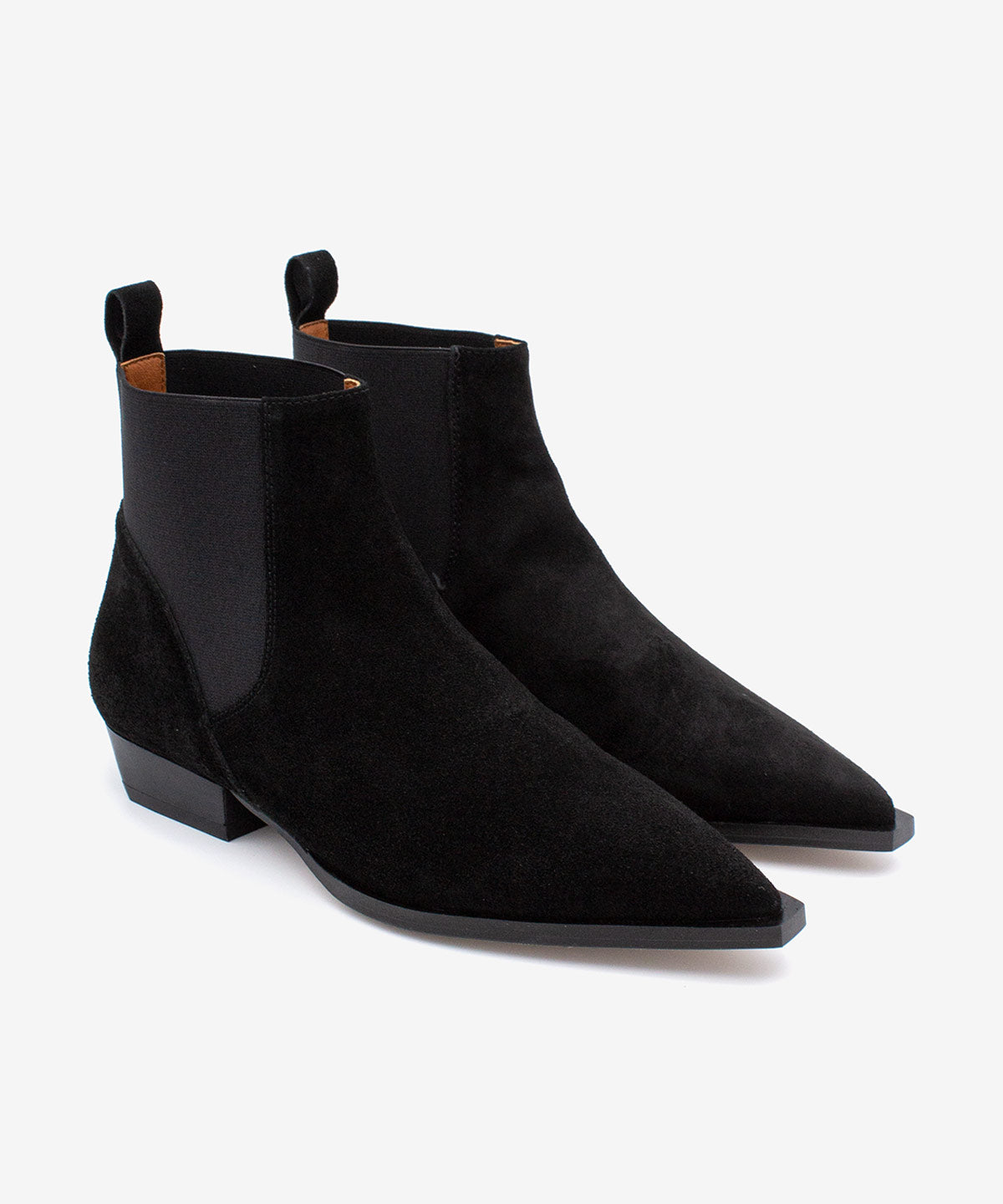 NEGADE - Botín chelsea de tacón bajo en serraje - Zapatos Negros - Zapatos de mujer Ángel Alarcón - Women Shoes 2026
