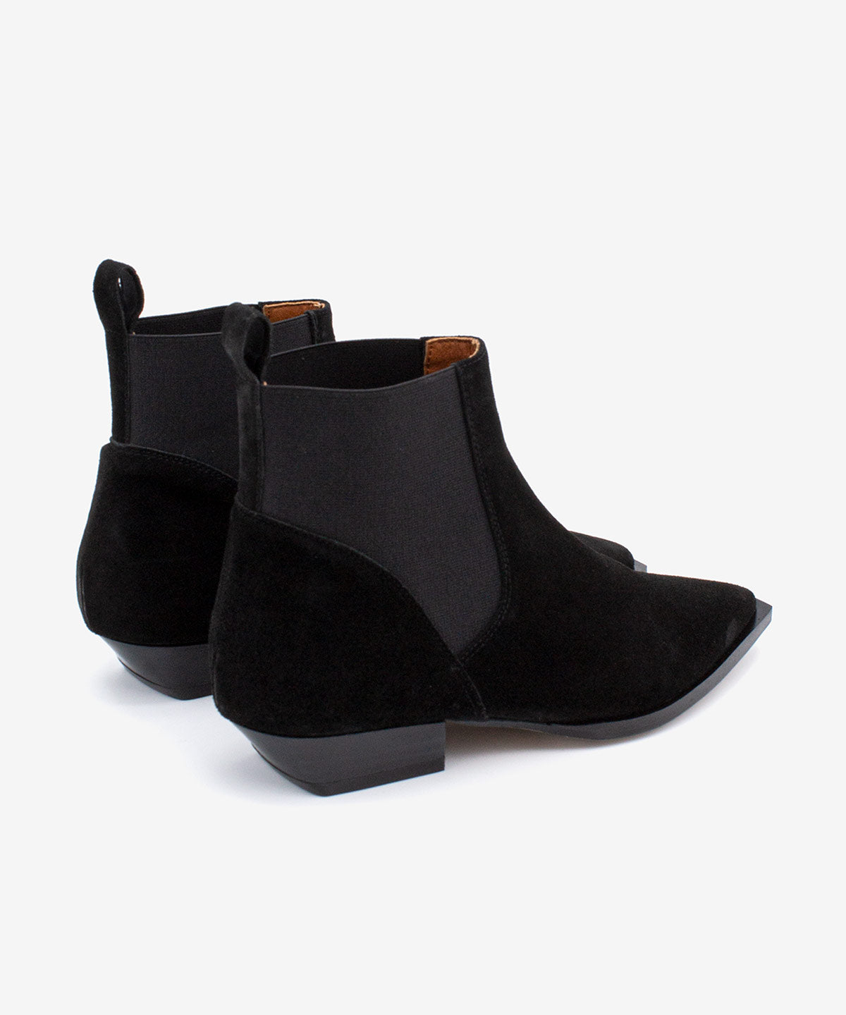 NEGADE - Botín chelsea de tacón bajo en serraje - Zapatos Negros - Zapatos de mujer Ángel Alarcón - Women Shoes 2026