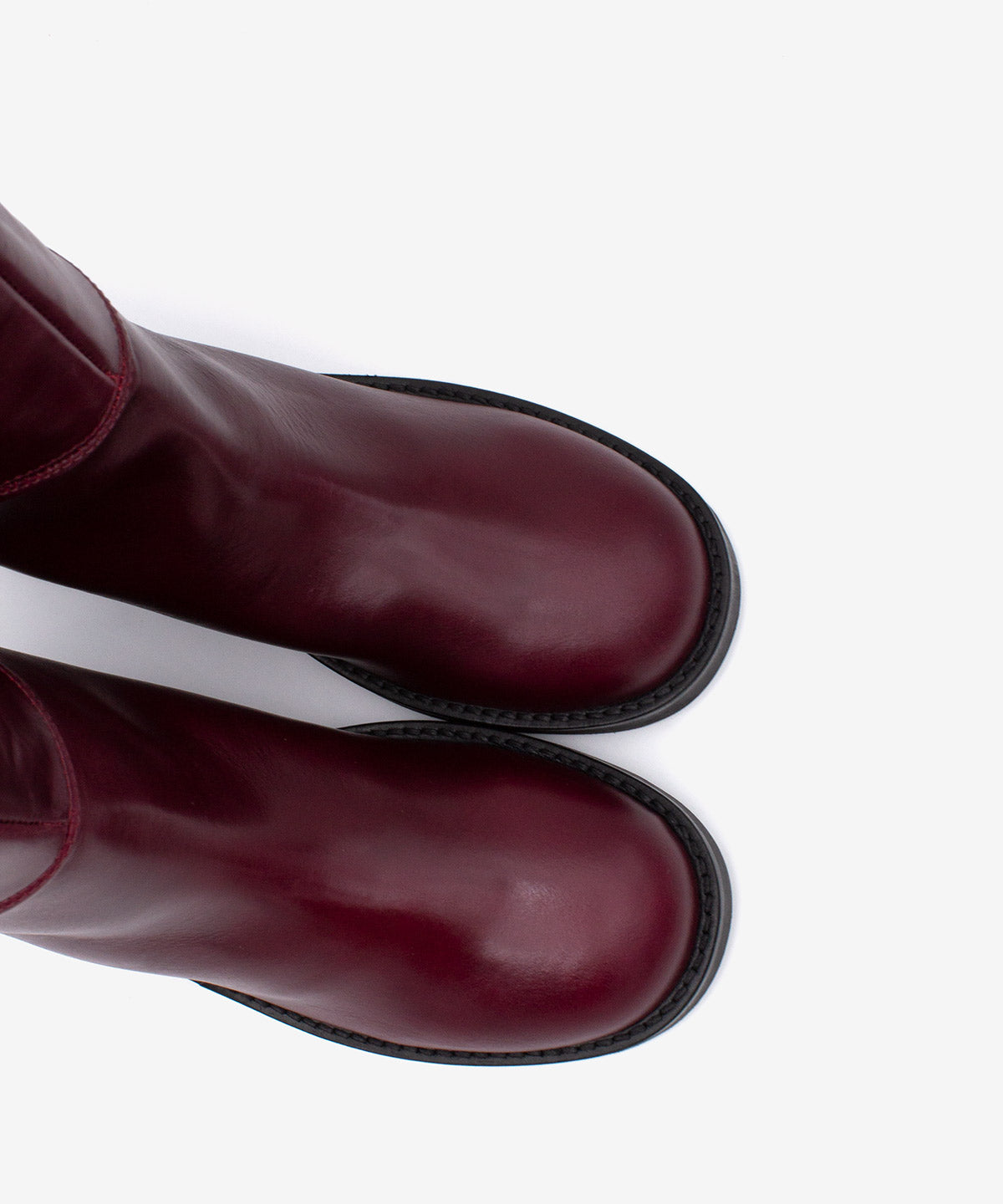 ICITA - Bota alta cómoda de tacón bajo con suela de goma en piel lisa semibrillo - Zapatos m. oscuro - Zapatos de mujer Ángel Alarcón - Women Shoes 2026