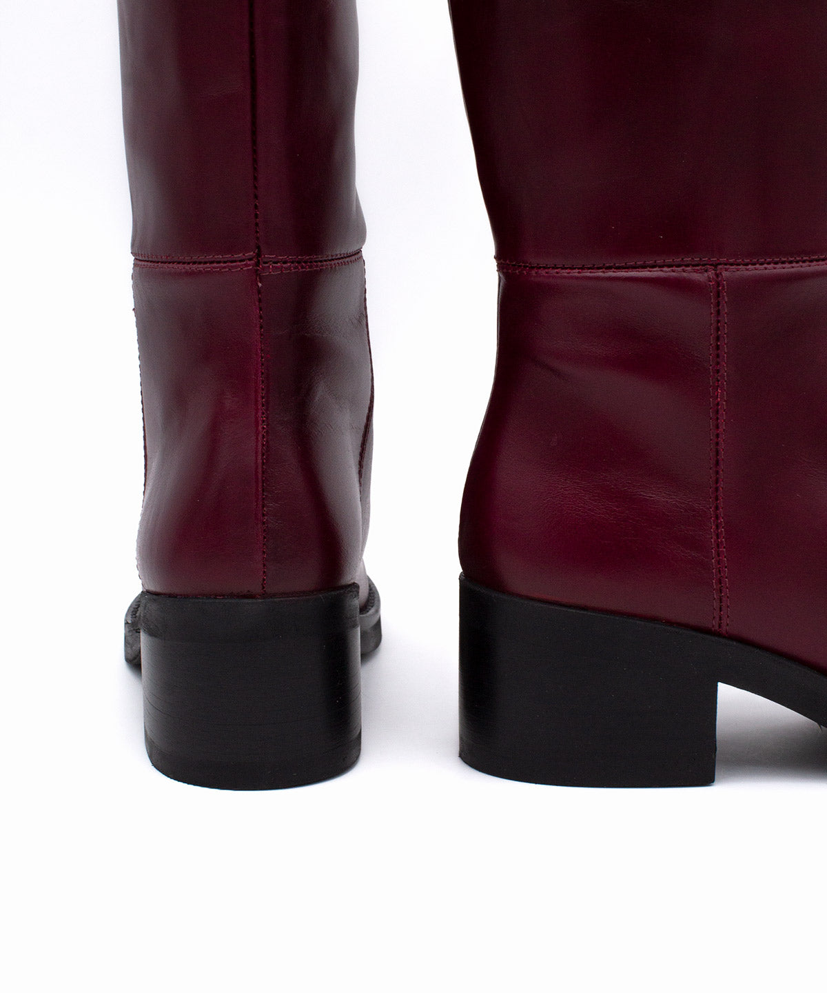 ICITA - Bota alta cómoda de tacón bajo con suela de goma en piel lisa semibrillo - Zapatos m. oscuro - Zapatos de mujer Ángel Alarcón - Women Shoes 2026