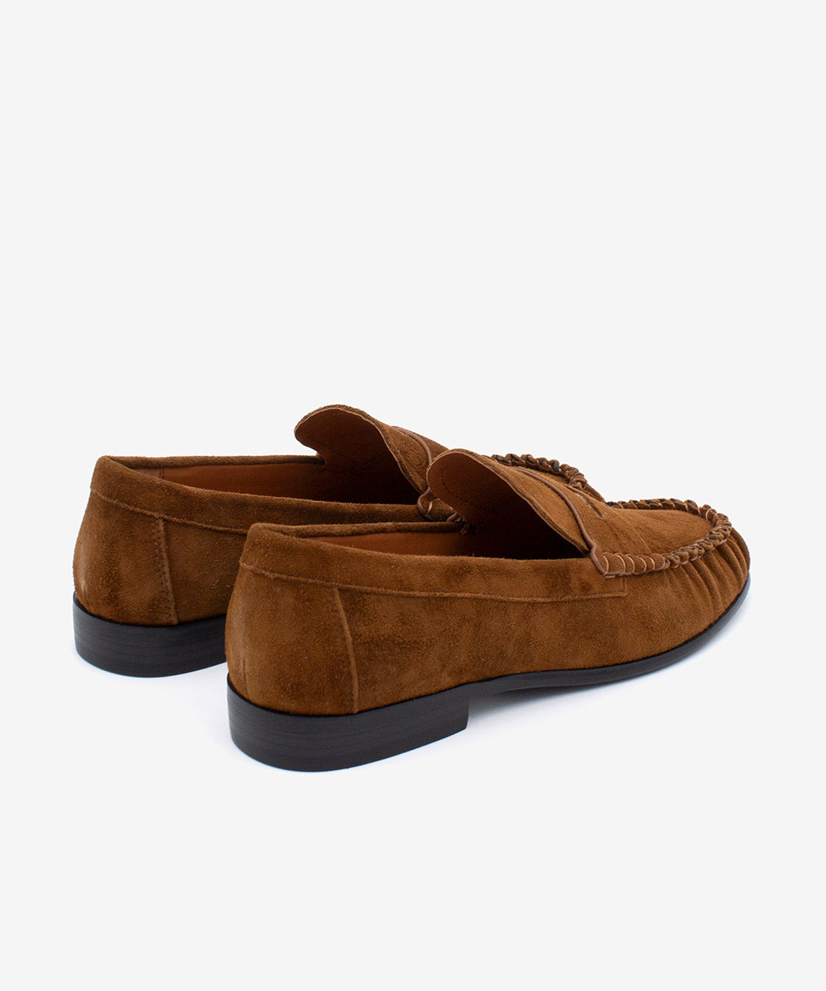 DAPHNE - Mocasín con corte fruncido y suela rubber de ante - Zapatos color camel - Zapatos de mujer Ángel Alarcón - Women Shoes 2026