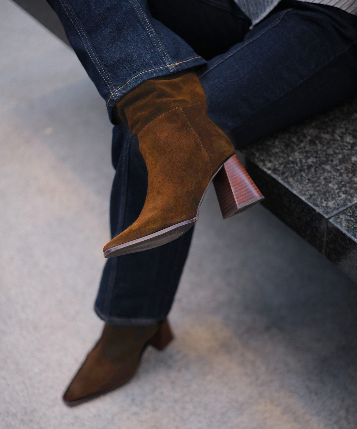 TRIADAL – Bota de mujer con caña efecto arrugado de sereraje – Talla 37 – Ángel Alarcón